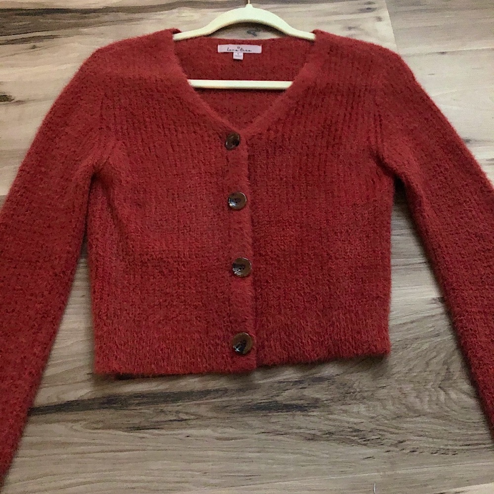 Cropped Button Sweater - Picture 2 of 4